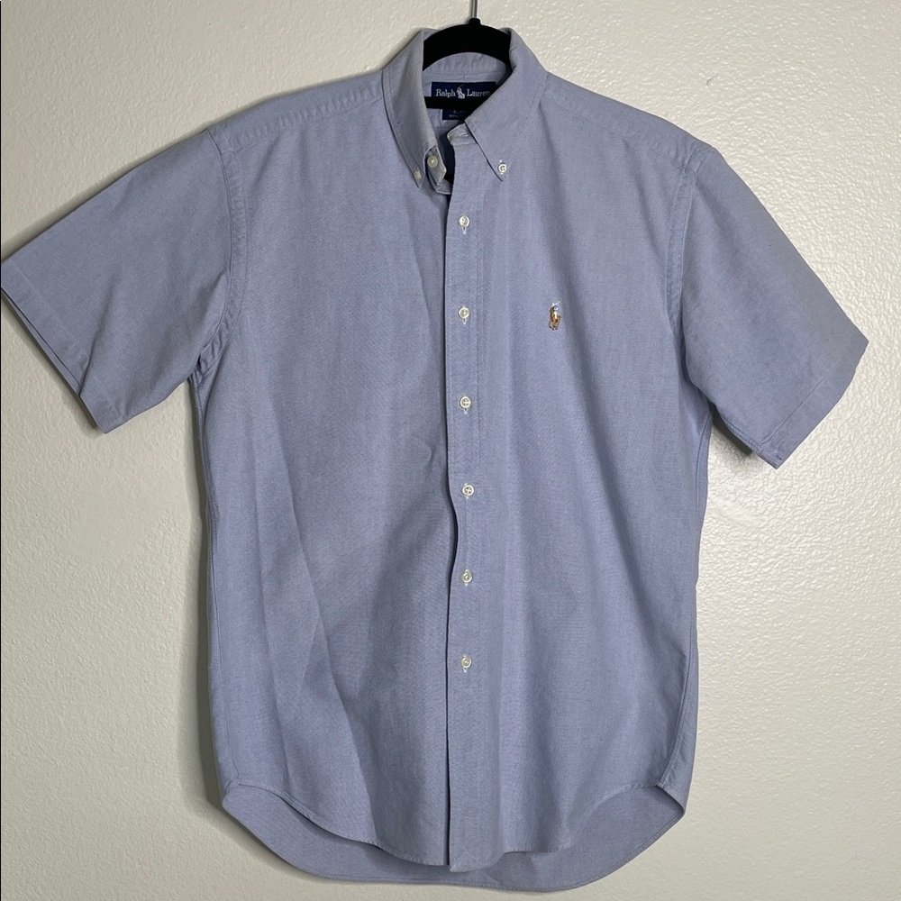 Ralph Lauren “Blake”Light Blue Short Sleeve Collared Casual Button Down Shirt